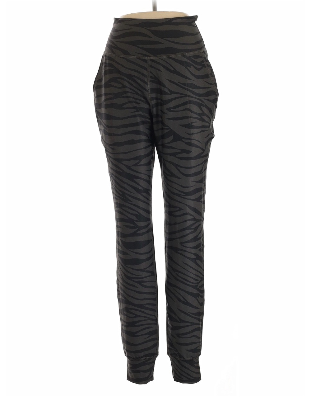 Old Navy Zebra-Print High Waist Joggers - Black & Gray